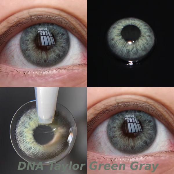 Green Gray - Еднодневни цветни контактни лещи 